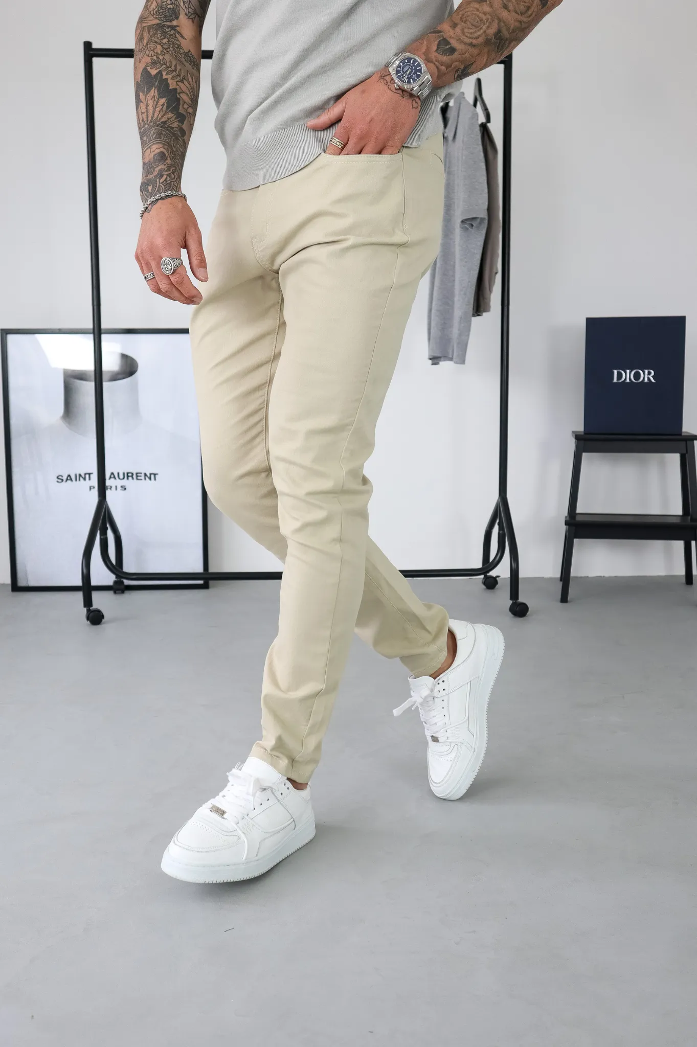 Stone CHINO Capo Pant