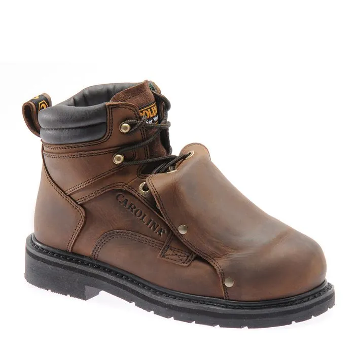 Carolina Metpro Men's 6 Inch Broad Steel Toe External Metguard Size 9.5W Medium Brown