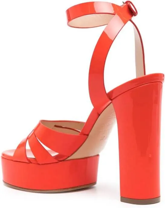 Casadei Red Betty 130mm Patent Leather Sandals