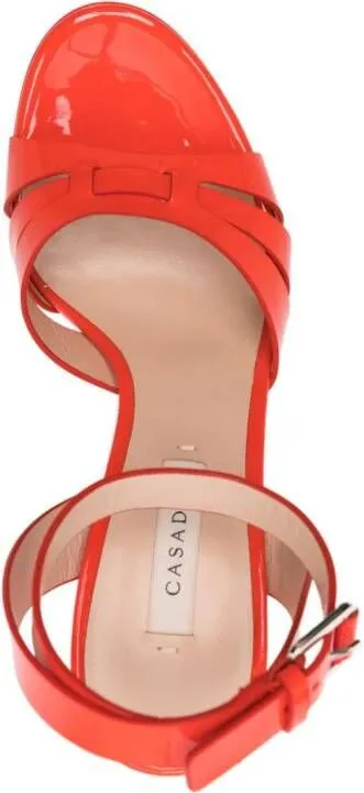 Casadei Red Betty 130mm Patent Leather Sandals