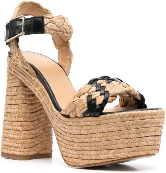 Castañer Agnes 135mm braided-strap sandals Neutrals