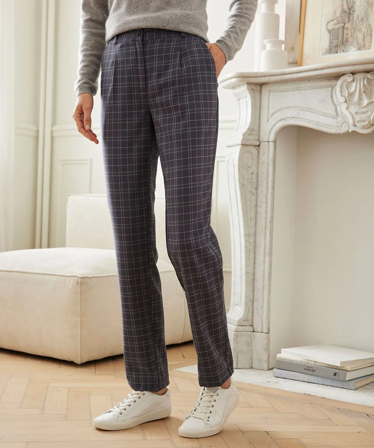 Check Flannel Trousers Stylish Choice