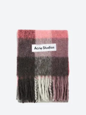 Checked Mohair Scarf