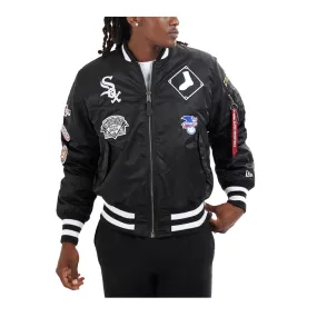 Chicago White Sox Alpha Industries MA-1 Bomber Jacket Black