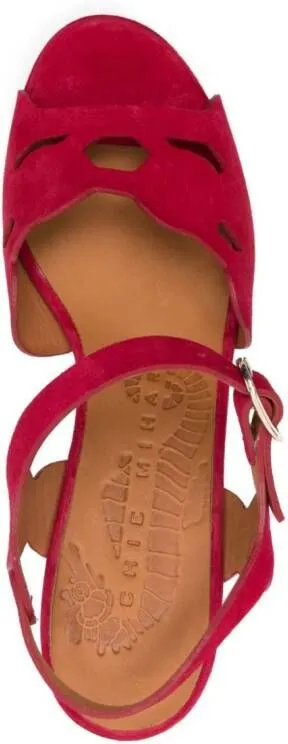 Chie Mihara Kei 85mm Cut-Out Sandals in Red