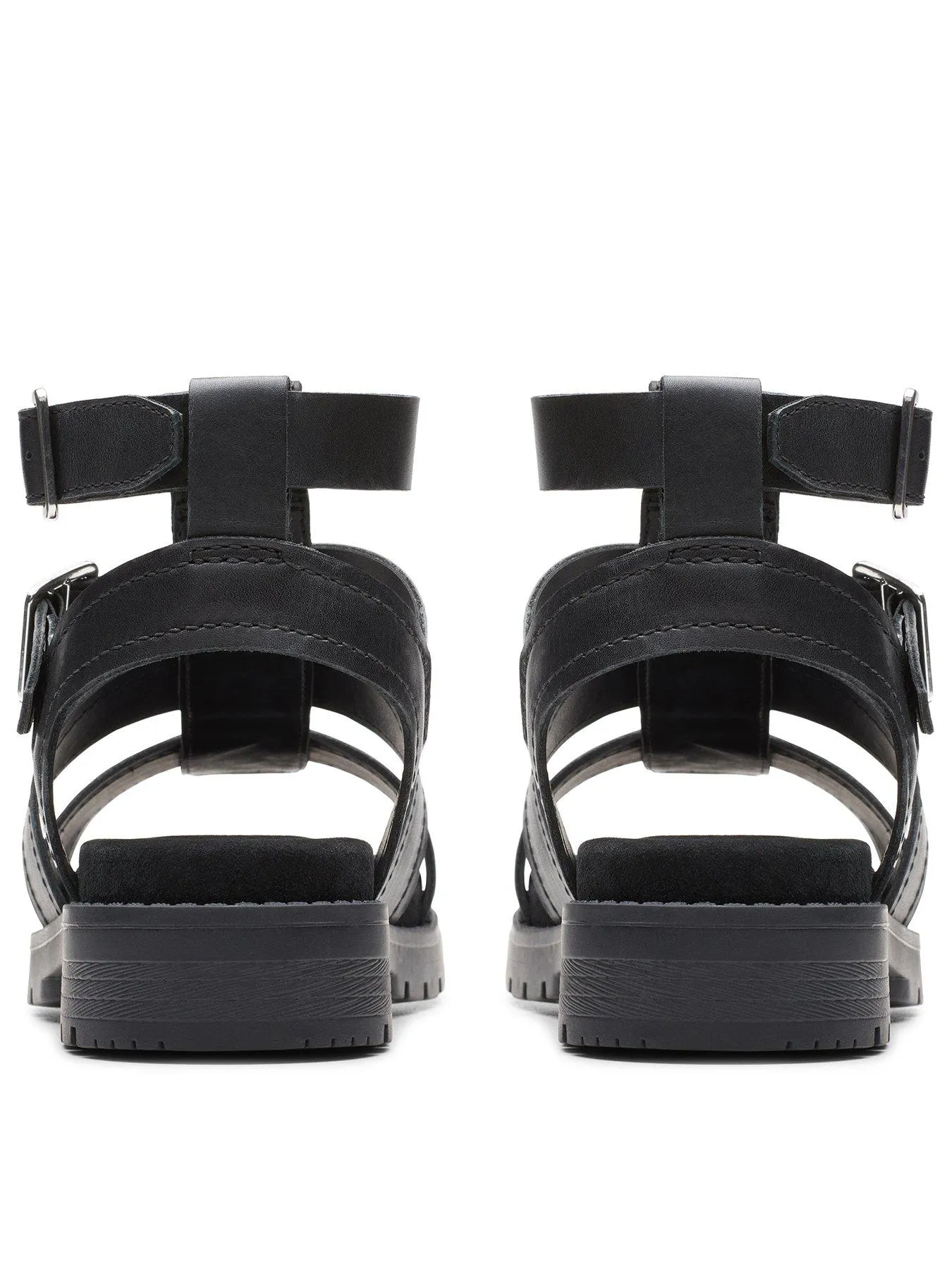 Buy Clarks Orinoco Cove Leather Gladiator Sandals in Black Online Now