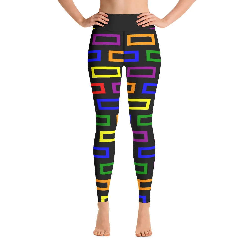 Colorful Blocks Yoga Leggings