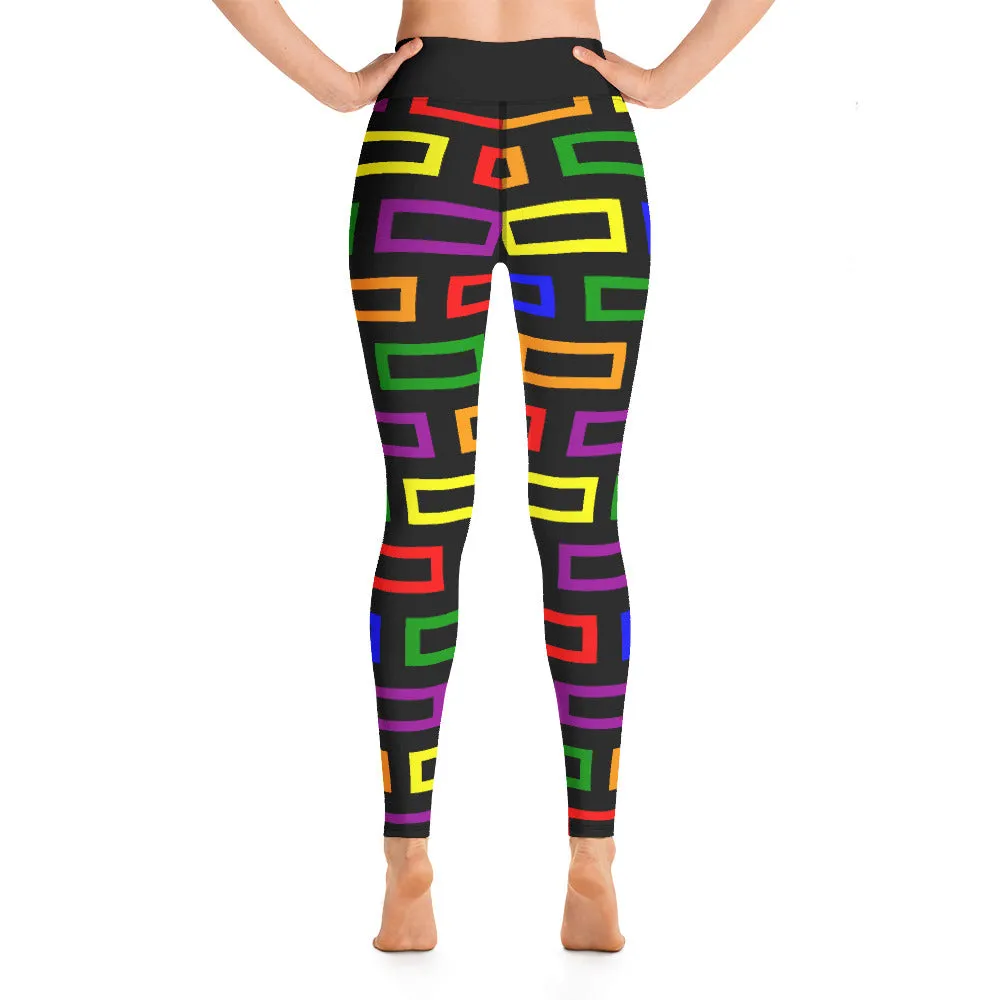 Colorful Blocks Yoga Leggings