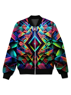 Colorful Ethnic Printed Bomber Jacket