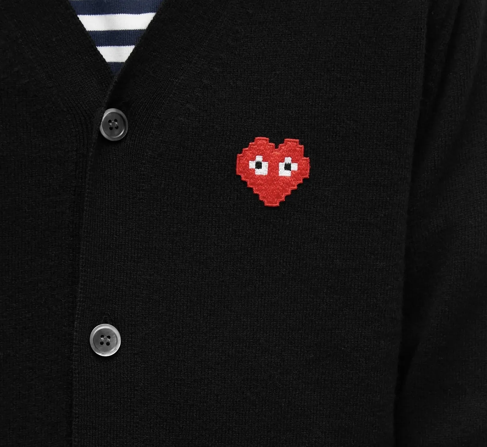 COMME des GARCONS Heart Unisex Street Style Plain Logo Designers Cardigans