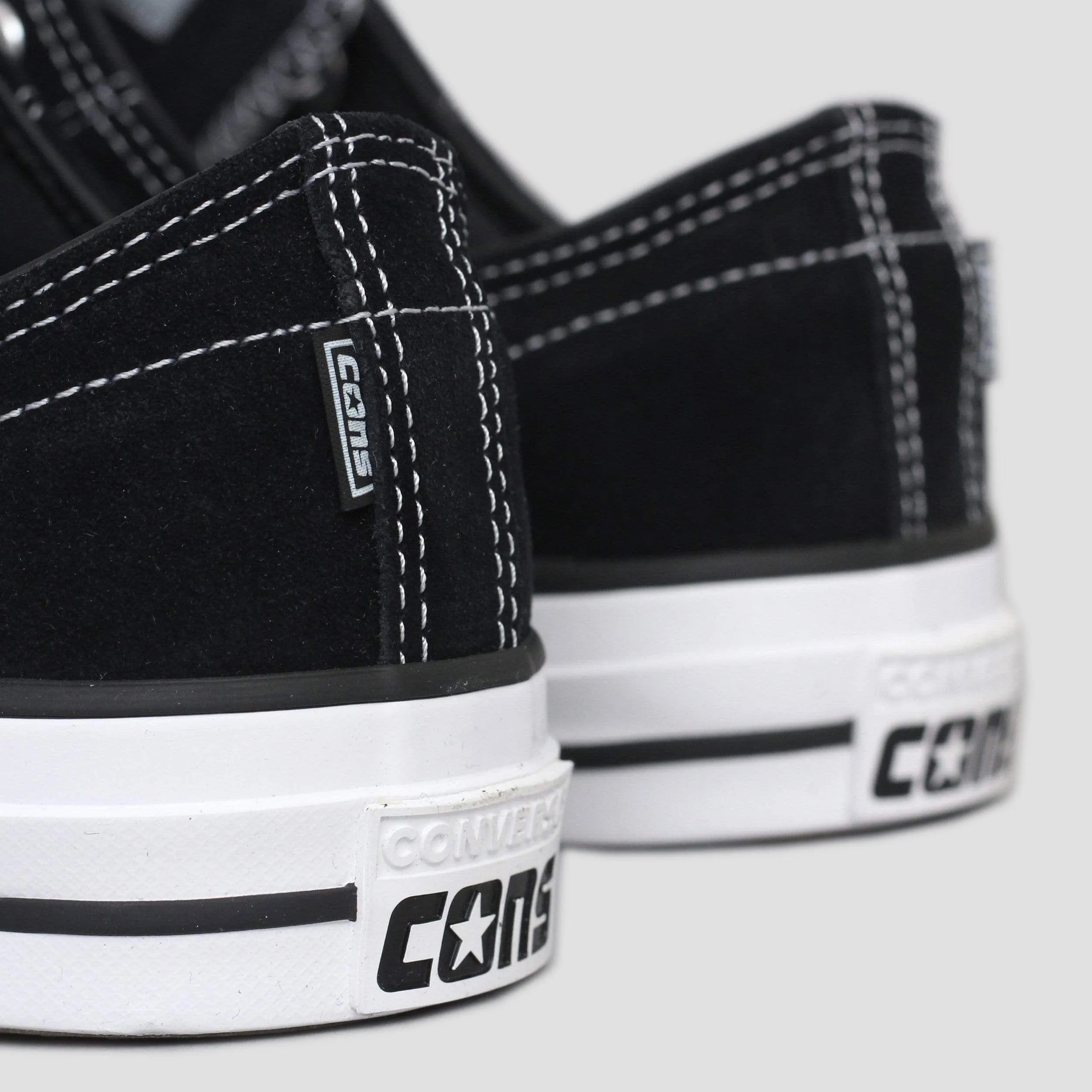 Converse Black/White Suede Shoes from Slam City Skates London UK