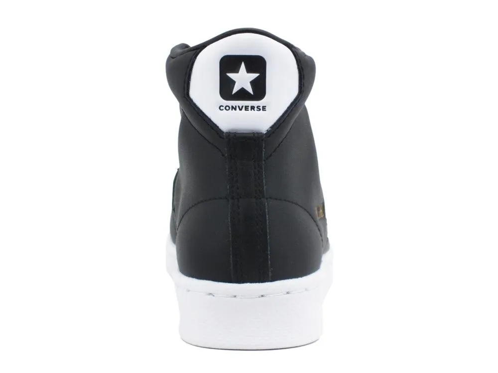 Converse Pro Leather High Top Sneakers Black White 168617C