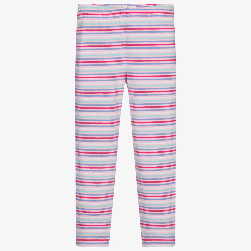 Cotton Pink Striped Leggings