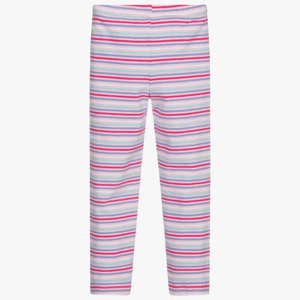 Cotton Pink Striped Leggings