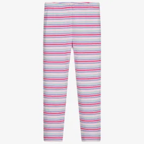 Cotton Pink Striped Leggings