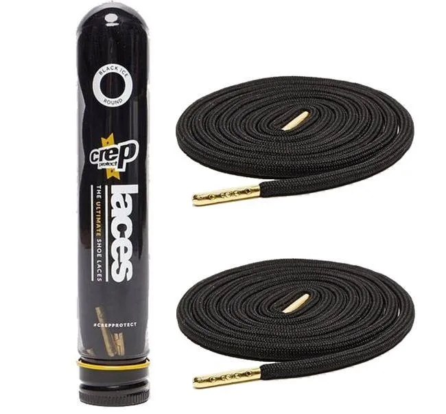 Crep Protect Rounded Black Shoe Laces