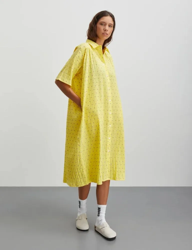 Crinkle Pop Canaria Dress AOP by Mads Norgaard