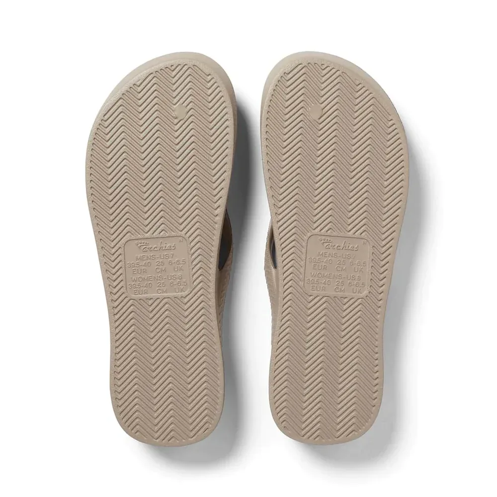 Crystal Taupe Archies Jandals