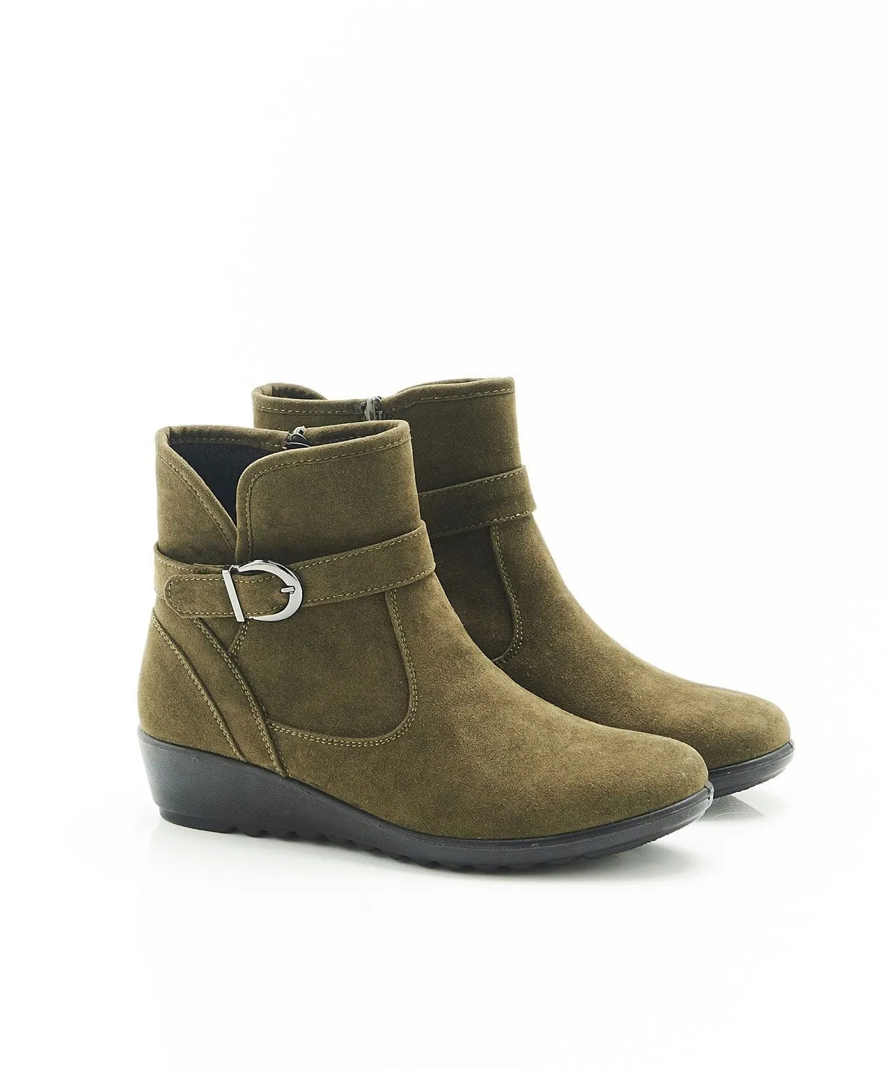 Cushion-Walk Suede-Look Boots for Women