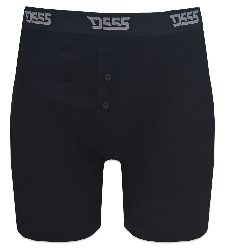 D555 Big Men's Black Cotton Boxer Shorts Pack of Three (DRIVER 2)