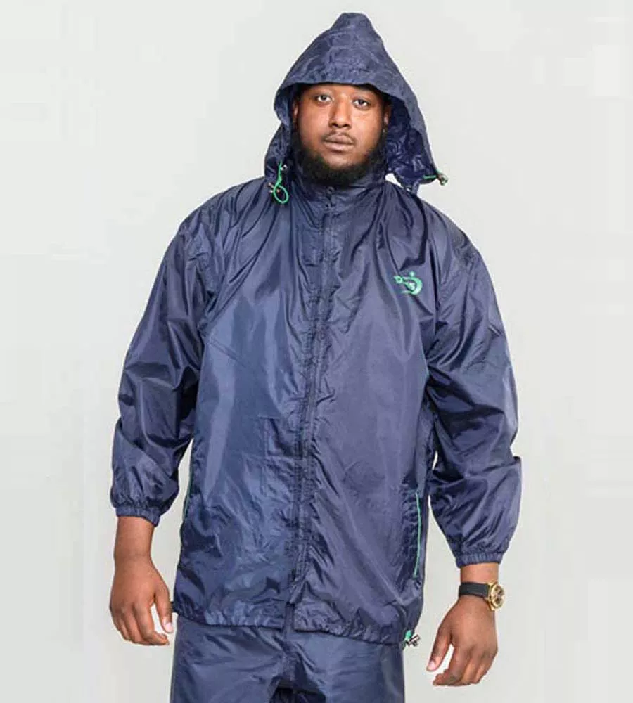 D555 Navy Packaway Weatherproof Rain Jacket (ZAC NAVY)