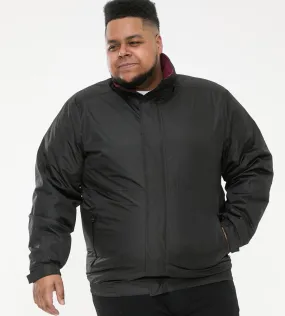 D555 Showerproof Jacket With Fleece Lining and Packaway Hood (RUDY)