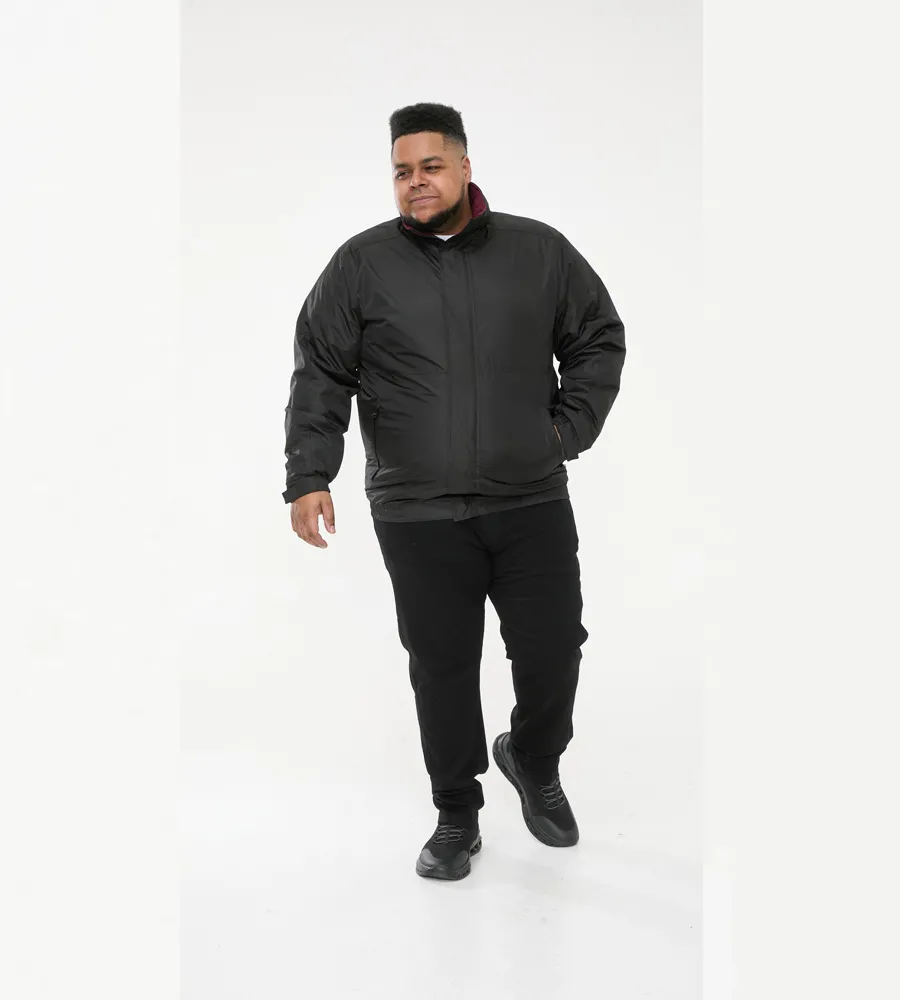 D555 Showerproof Jacket With Fleece Lining and Packaway Hood (RUDY)