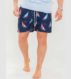 D555 Men's Yacht Printed Swim Shorts (APOLLO)