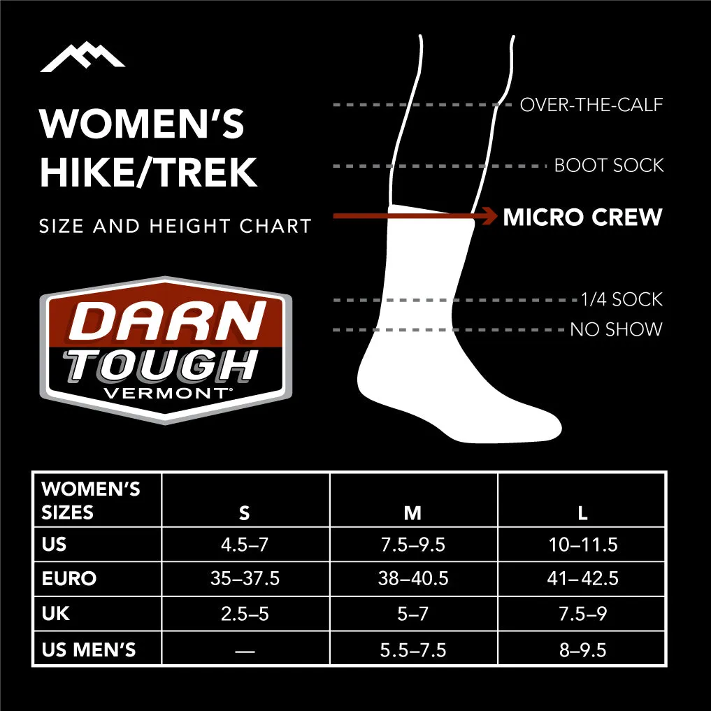 Darn Tough Women's Hiker Micro Crew Midweight Cushion Forest.