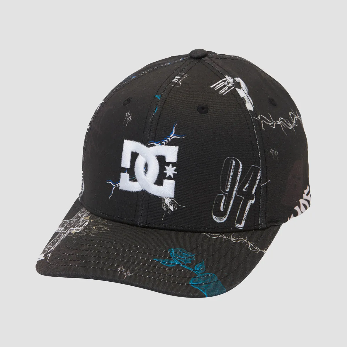 Black Scribble DC Cap Star Cap for Street Style Lovers