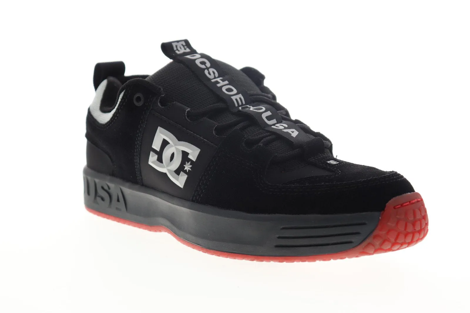 DC Lynx OG Black Suede Skate Sneakers - Men's Shoes ADYS100425