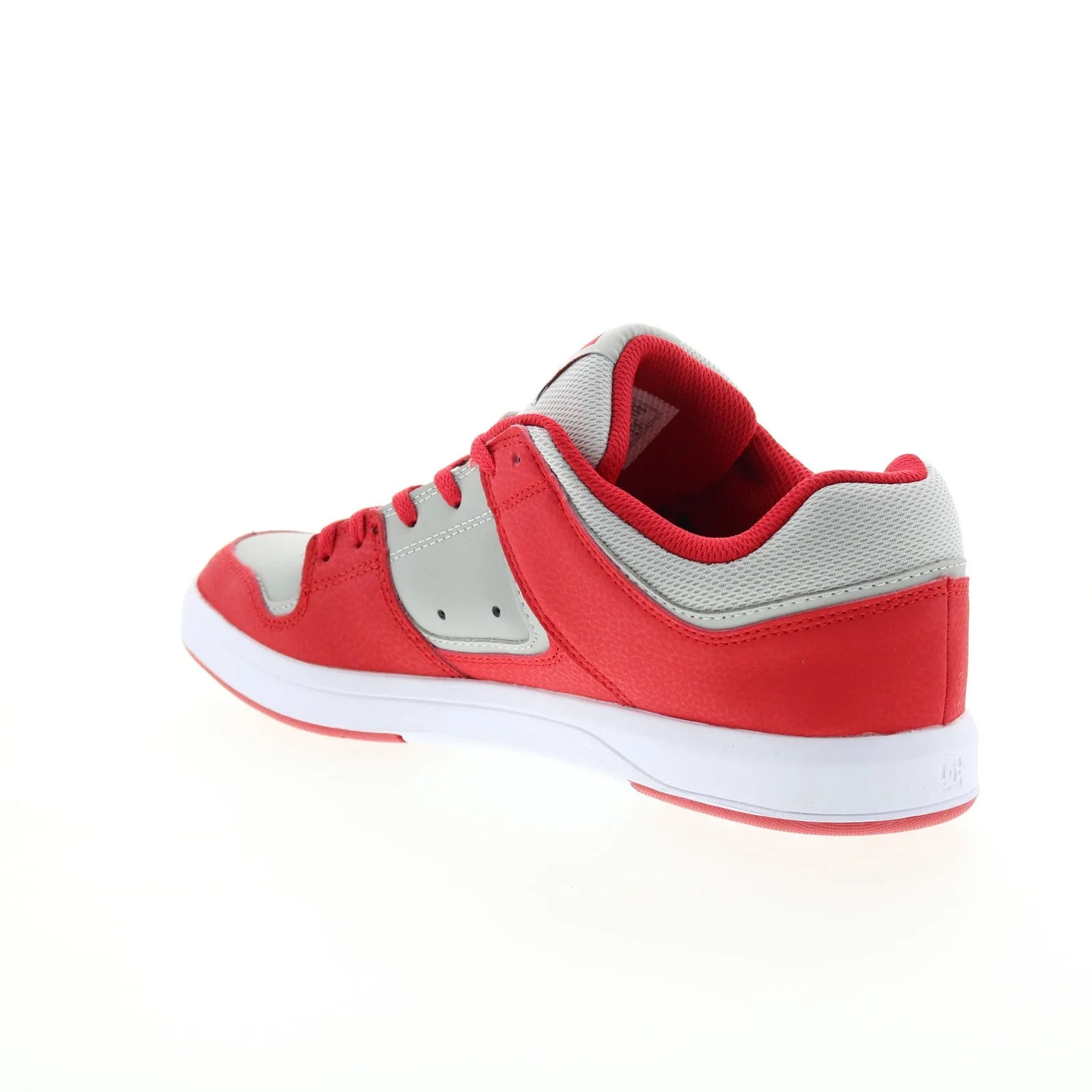 DC Red Gray Leather Skate Inspired Sneakers Shoes Cure ADYS400073-RGY