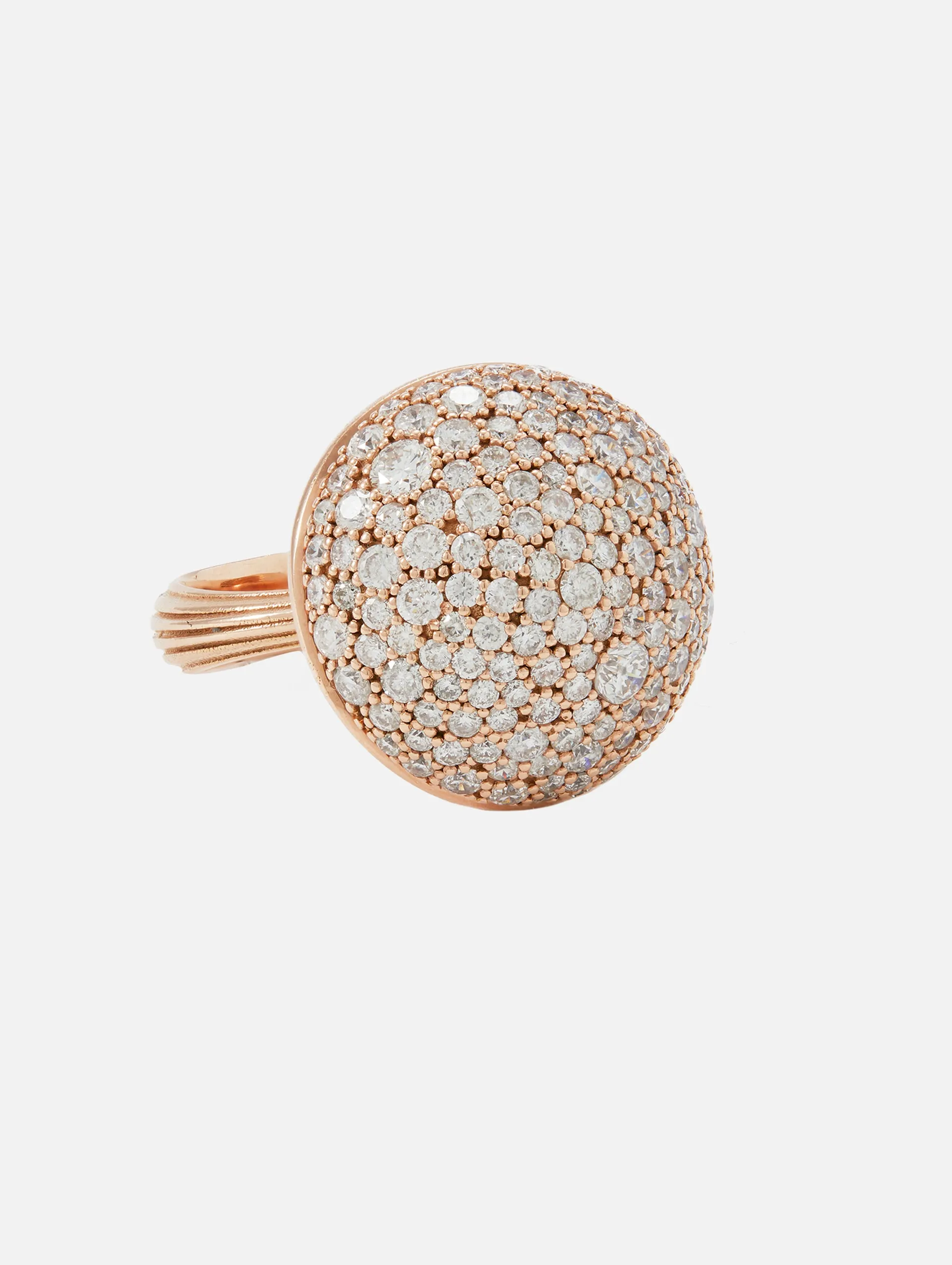 Diamond Mushroom Cap Pavé Ring