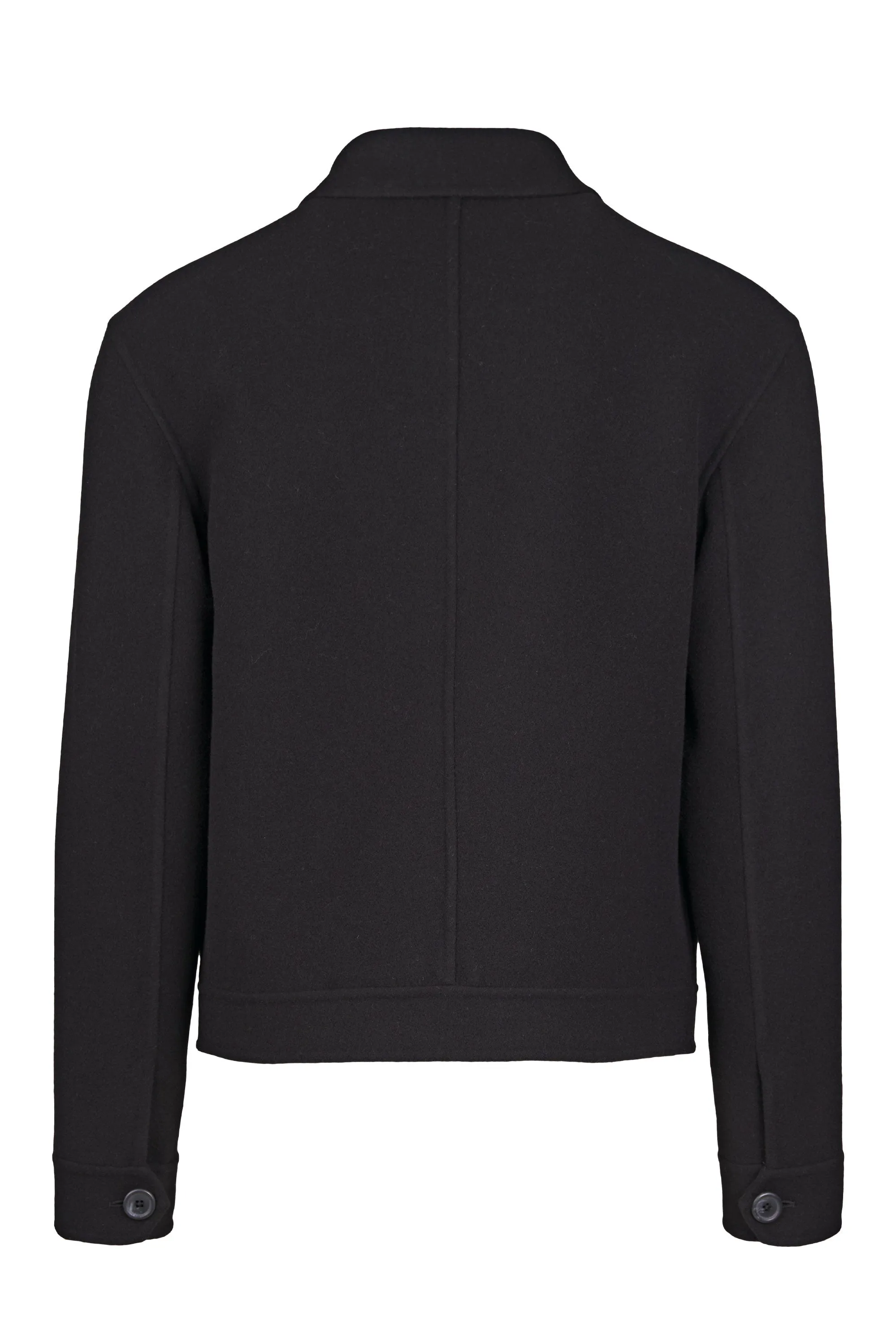 Double-Fabric Wool Zip Jacket