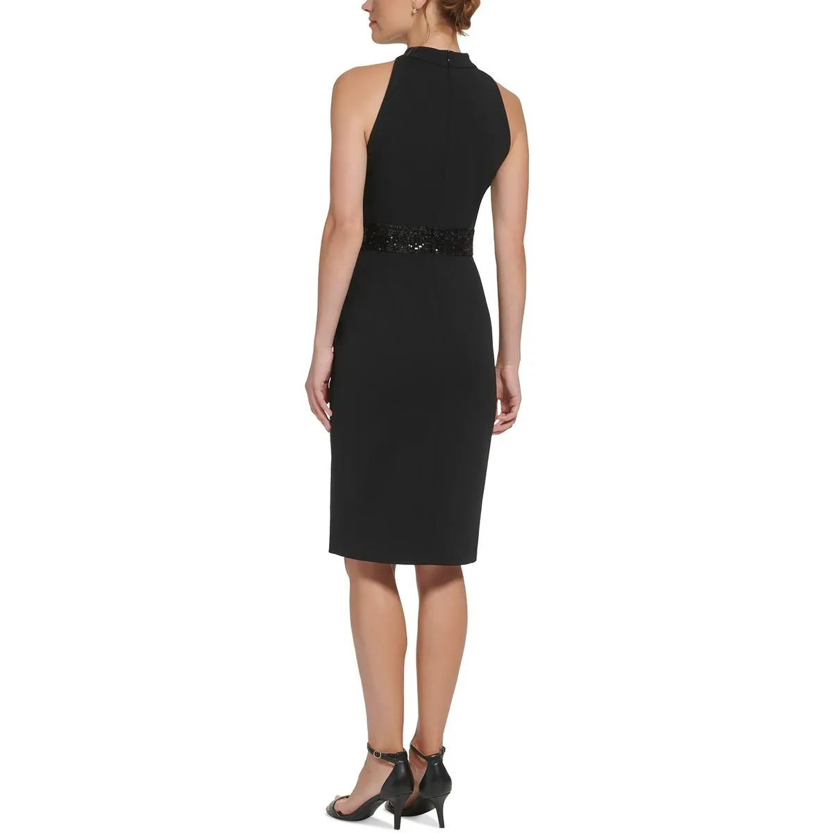 Eliza J Womens Pleated Knee Length Cocktail Party Dress