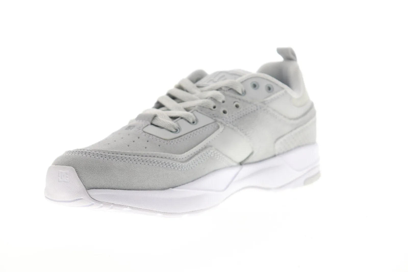 E.Tribeka Skate Sneakers - Gray Suede Lace Up Men's Shoes