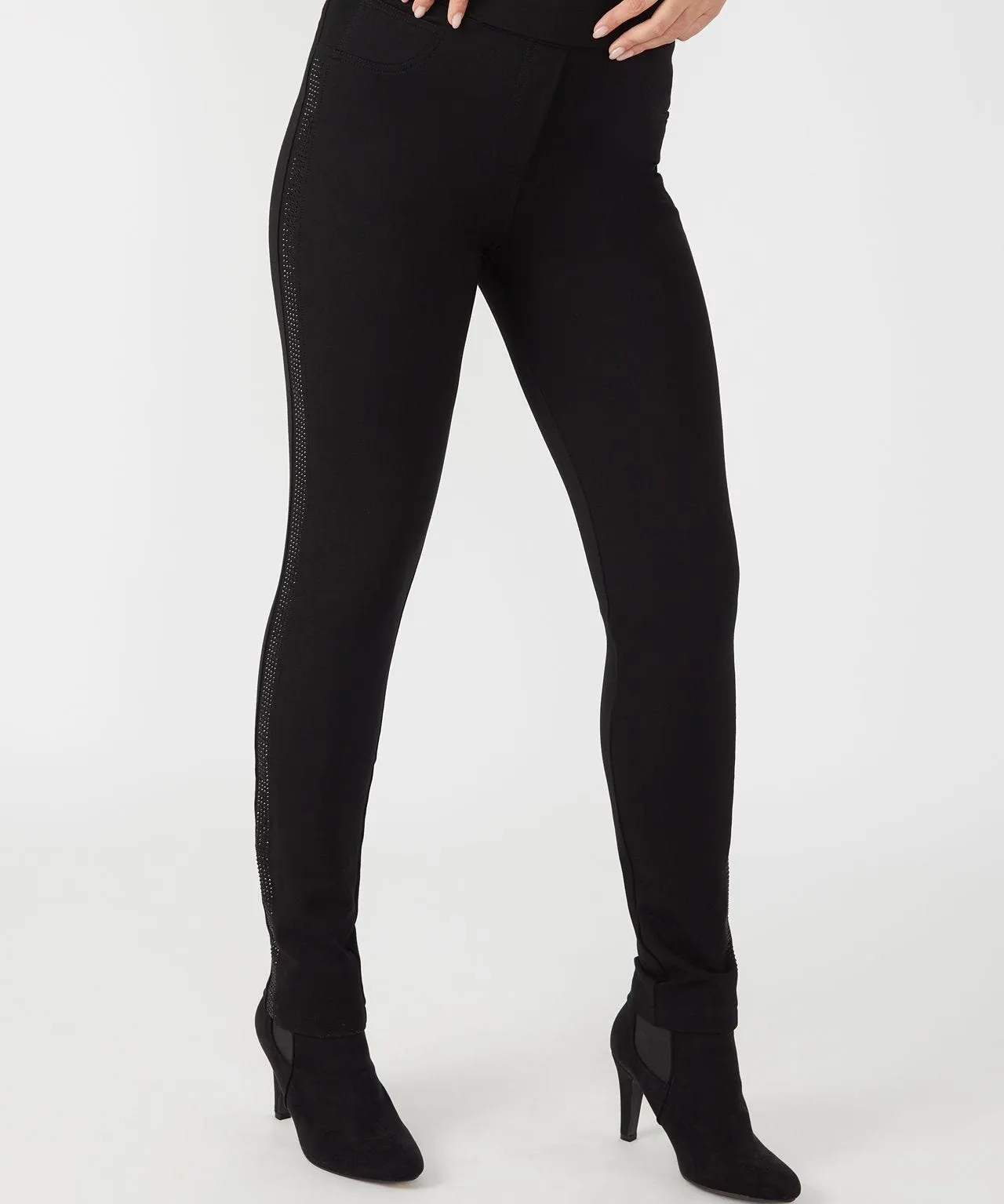 Sparkle Detail Ponte Leggings by First Avenue