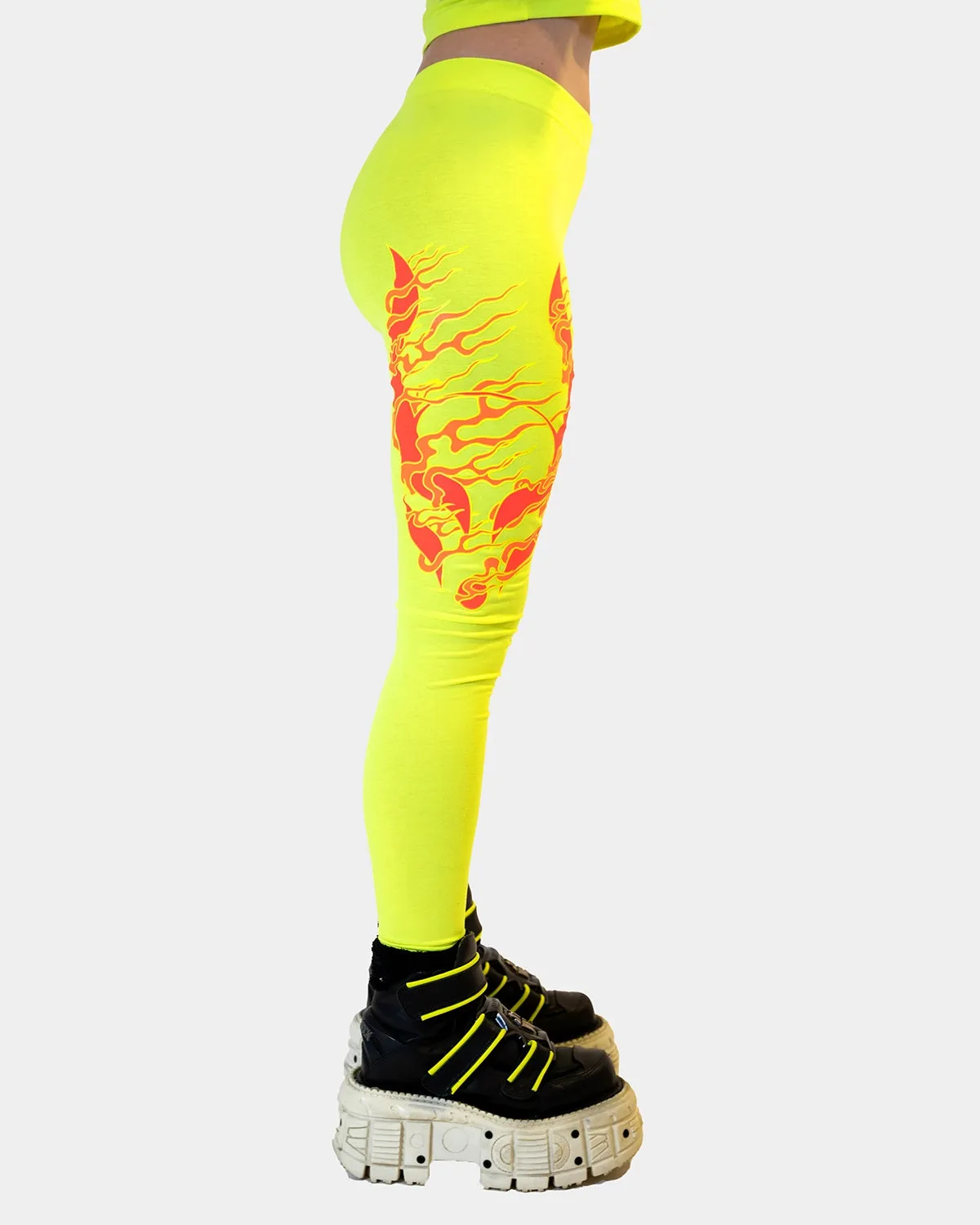 Fluorescent Yellow Dragonite Leggings