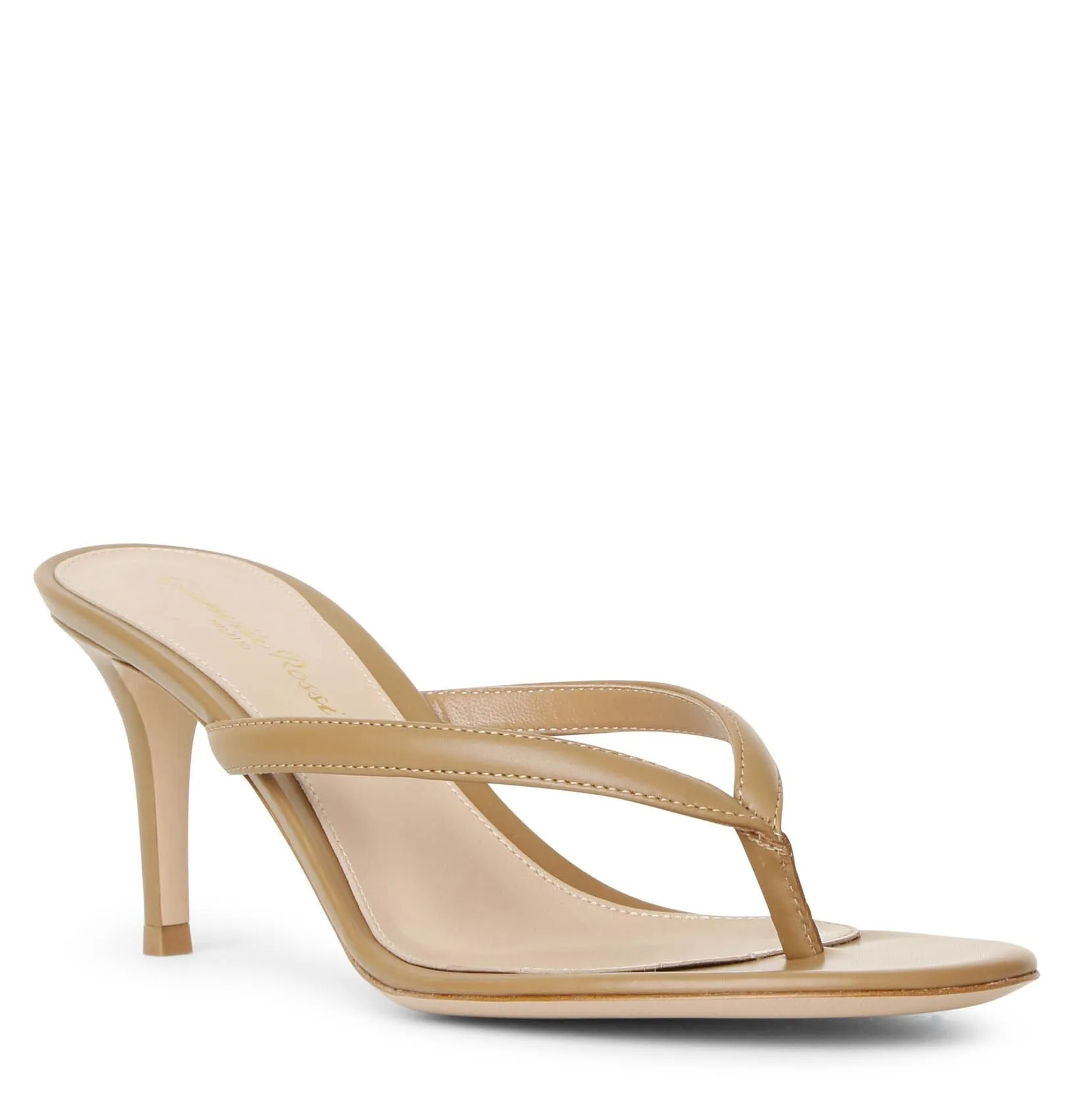 Gianvito Rossi Calypso 70 Tan Leather Sandals