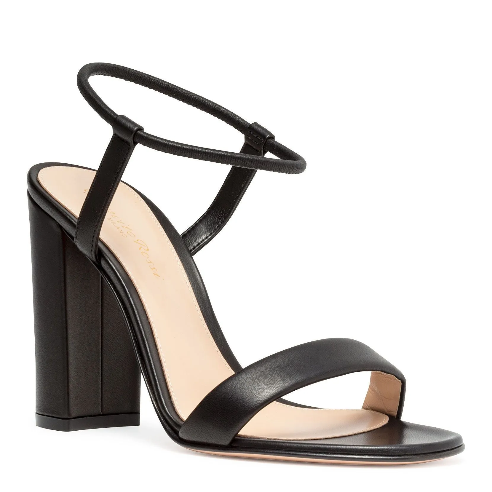 Gianvito Rossi Nikki 100 Black Nappa Sandals