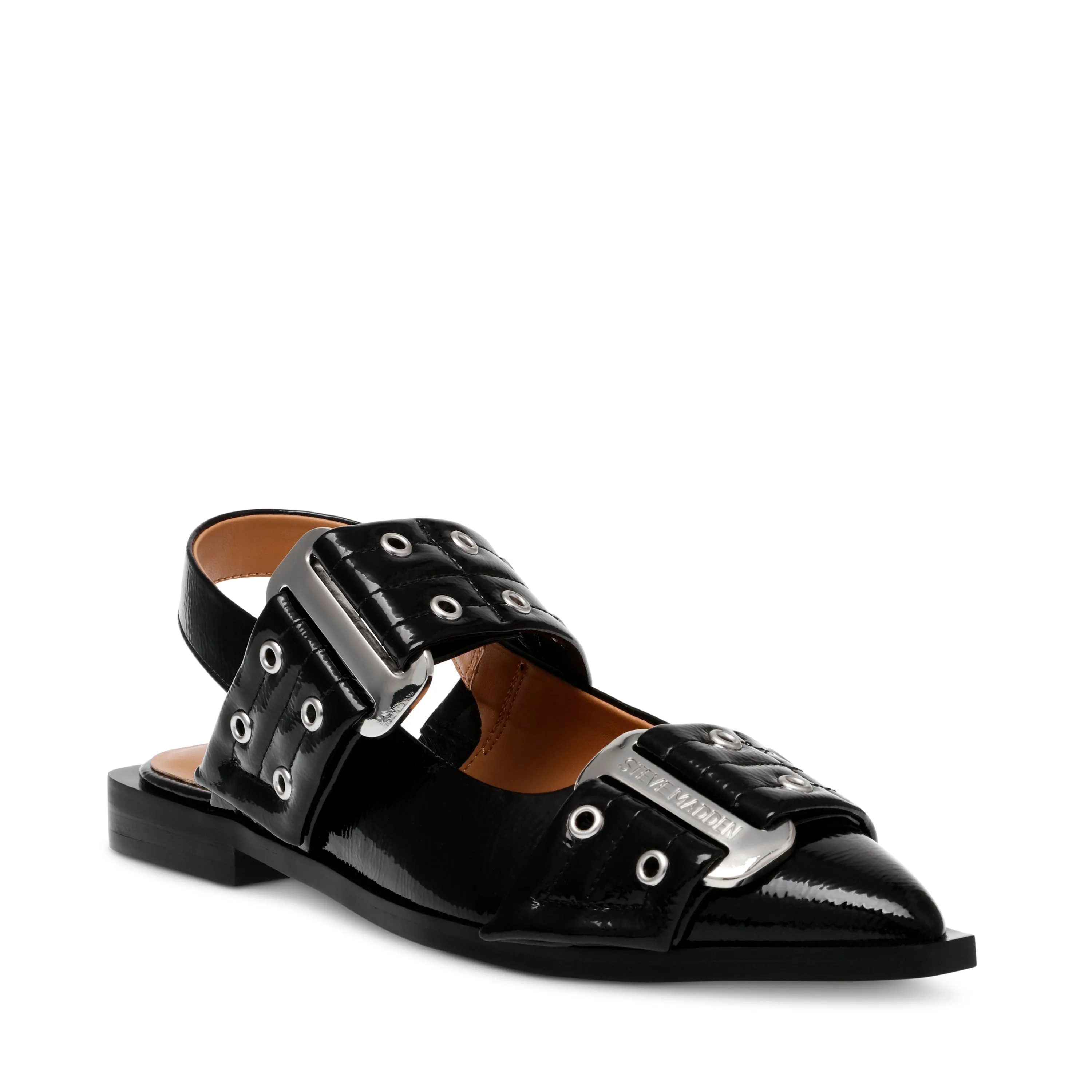 Grand Ave Black Patent Sandals