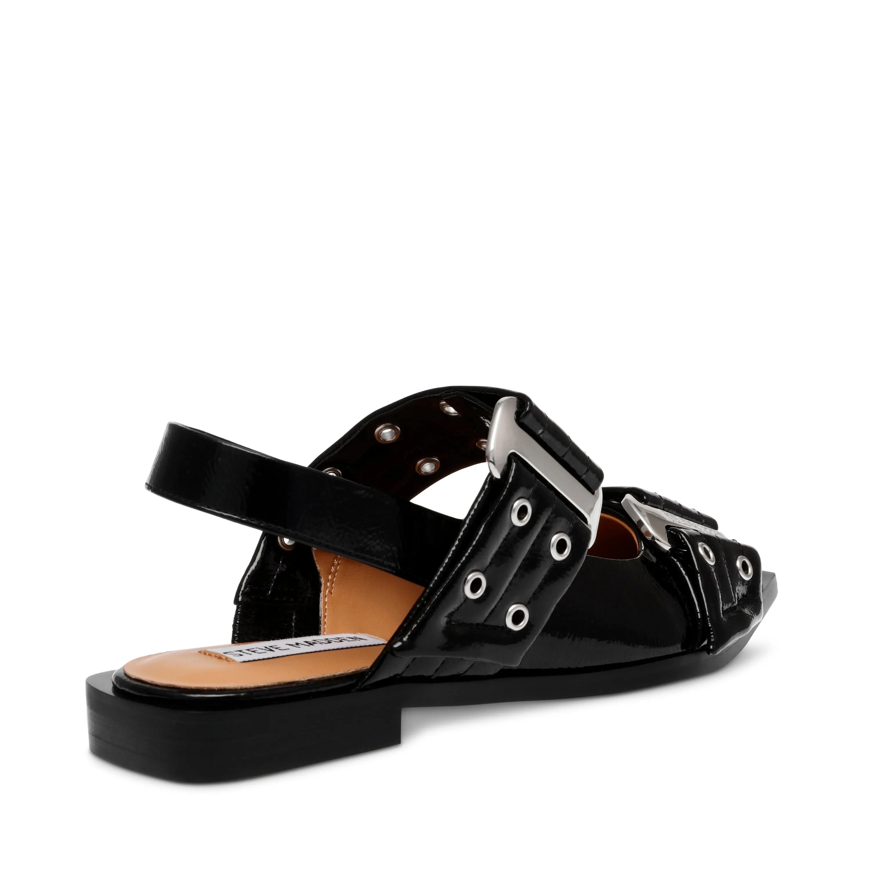 Grand Ave Black Patent Sandals