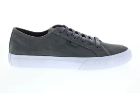 Gray Suede Skate Inspired Sneakers Shoes for Men - DC Manual S ADYS300637