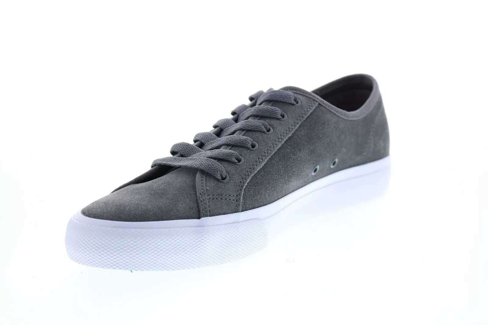 Gray Suede Skate Inspired Sneakers Shoes for Men - DC Manual S ADYS300637