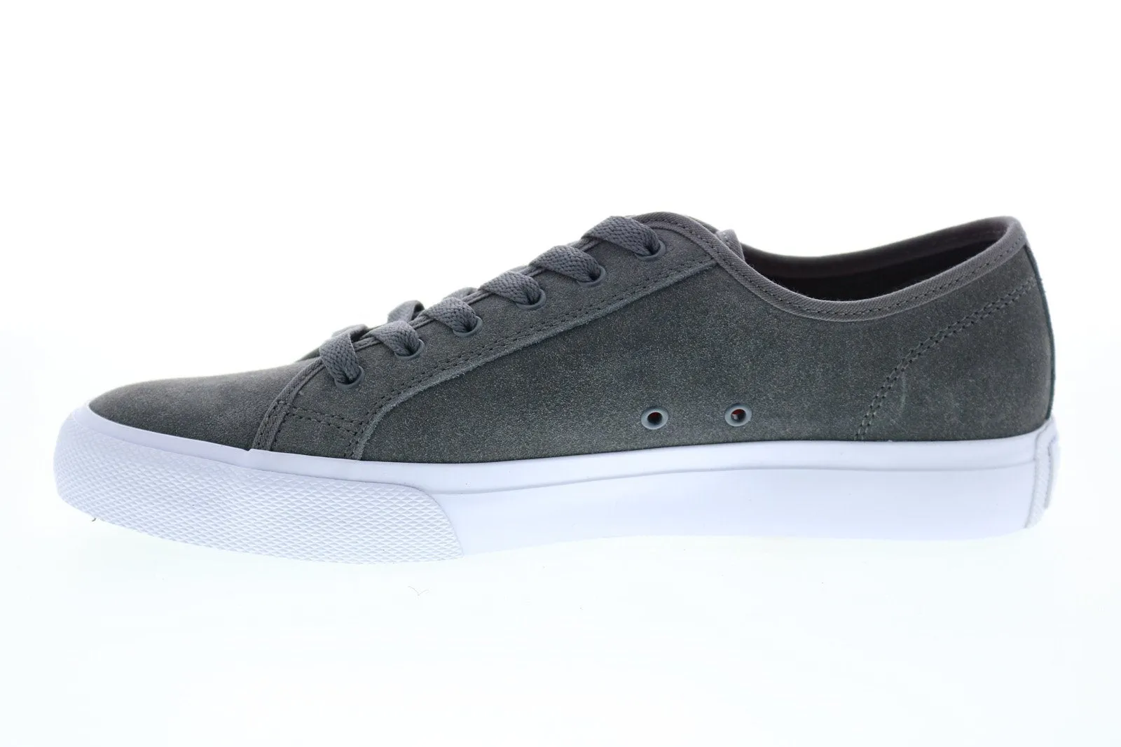 Gray Suede Skate Inspired Sneakers Shoes for Men - DC Manual S ADYS300637