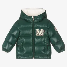 Green Varsity Padded Coat for Boys by Arslan.