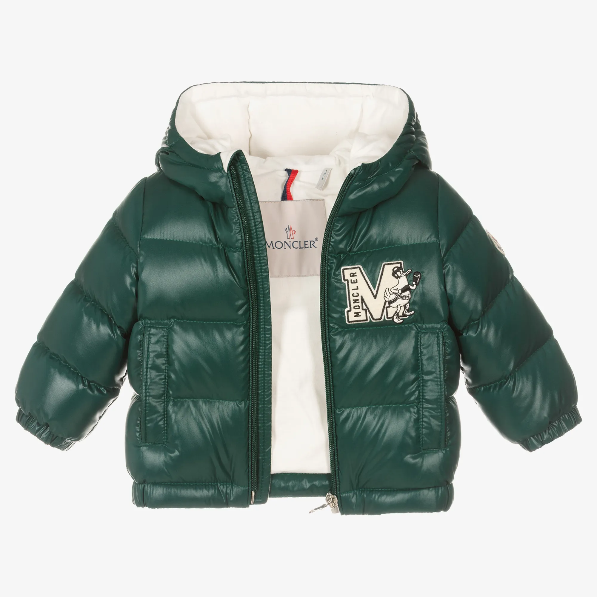 Green Varsity Padded Coat for Boys by Arslan.