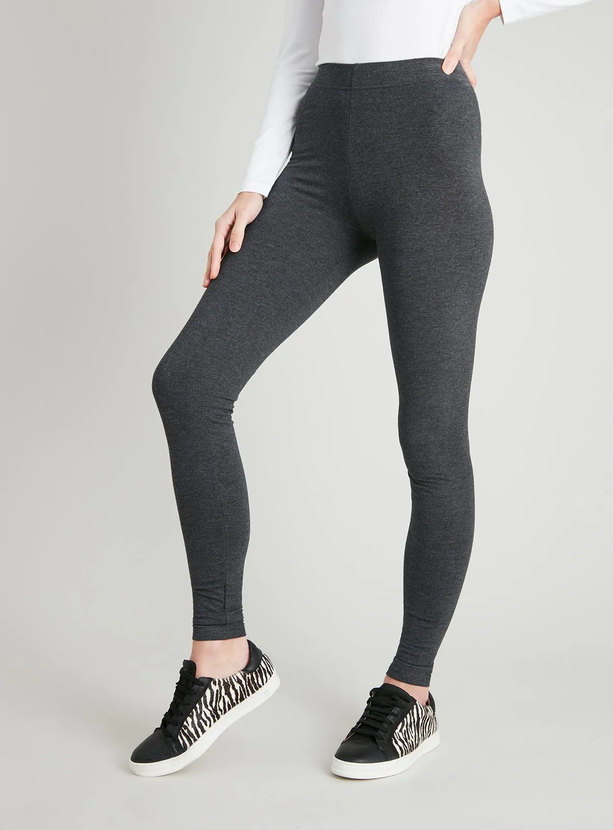 Grey Marl Soft Touch Leggings 20L for Sale | Shop Leggings at Tu