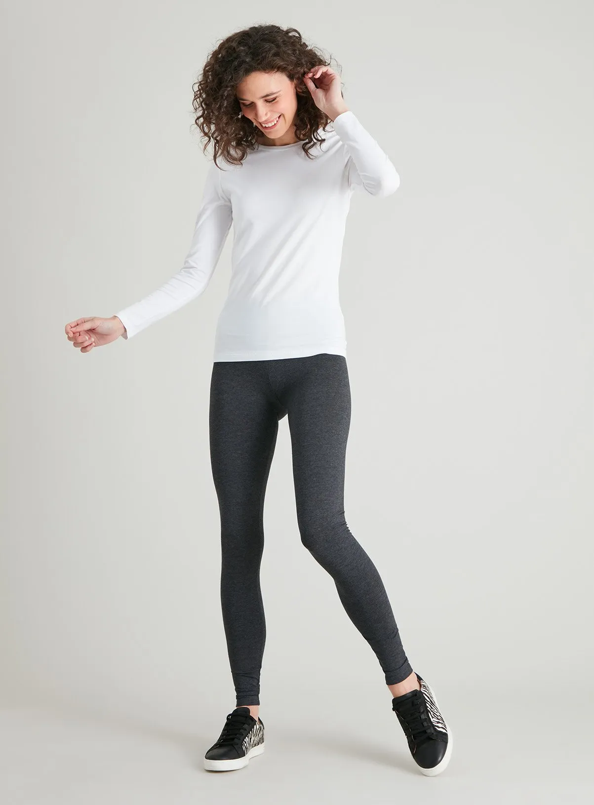 Grey Marl Soft Touch Leggings 20L for Sale | Shop Leggings at Tu