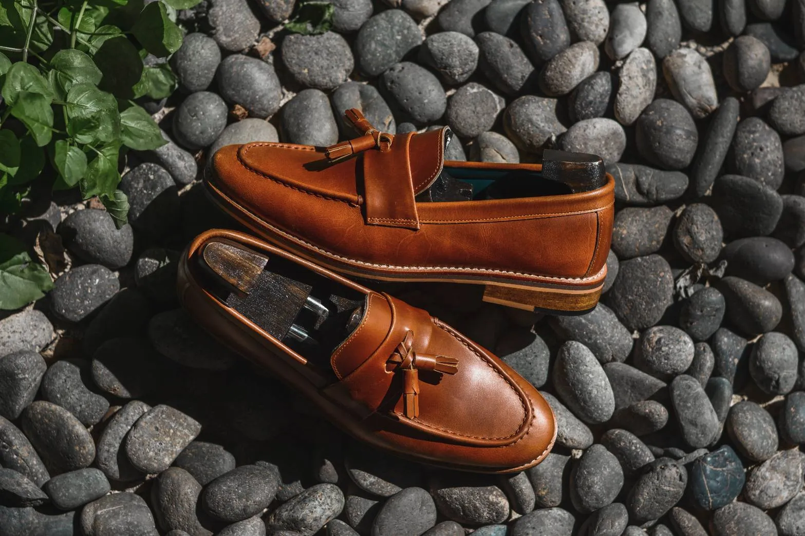 Handmade 505 Chromexcel Tanned Leather Tassel Loafer Strap